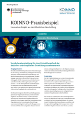 KOINNO-Praxisbeispiel: Vergabeberatungsleistung für einen Entwicklungsfonds der deutschen und europäischen Entwicklungszusammenarbeit