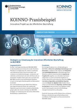 KOINNO-Praxisbeispiel: Strategien zur Umsetzung der innovativen öffentlichen Beschaffung