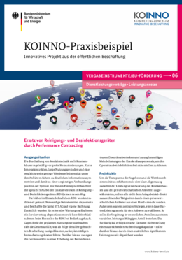 Preisträger 2015 "Innovation schafft Vorsprung":  Ersatz von Reinigungs- und Desinfektionsgeräten durch Performance Contracting