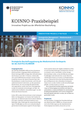 KOINNO Praxisbeispiel: Strategische Beschaffungsplanung des Medizintechnik-Geräteparks bei den ALB FILS KLINIKEN
