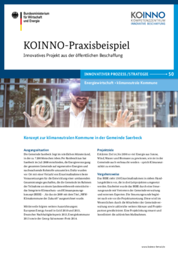 KOINNO-Praxisbeispiel Konzept zur klimaneutralen Kommune in der Gemeinde Saerbeck