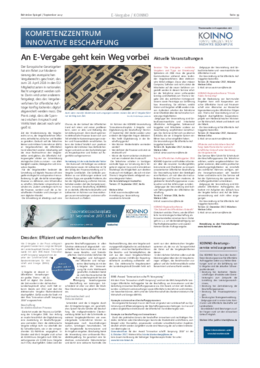 Sonderseite KOINNO E-Vergabe im Behördenspiegel