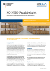 KOINNO Praxisbeispiel Bau des ersten innovativen CO2-neutralen Instandhaltungswerks