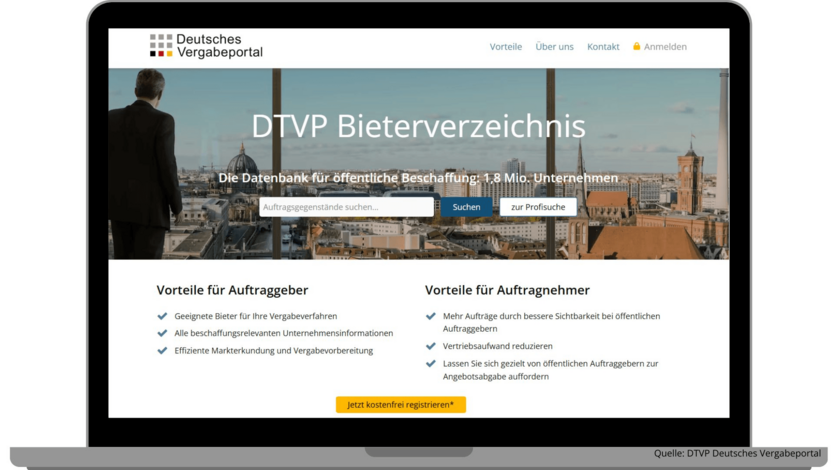 DTVP Bieterverzeichnis: Unternehmensdatenbank für Ihre Vergabeverfahren und Direktaufträge