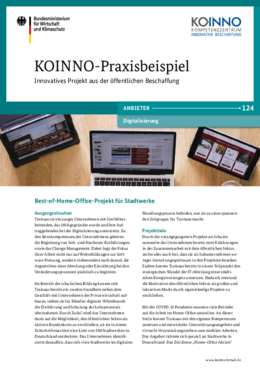 KOINNO-Praxisbeispiel: Trainaas' Best-of-Home-Offi ce-Projekt für Stadtwerke