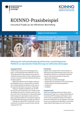 Praxisbeispiel Stärkung der Lieferantenbeziehung mittels einer systemintegrierten Plattform zur dynamischen Diskontierung von Lieferantenrechnungen
