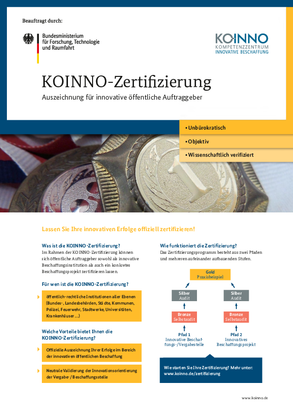 KOINNO Zertifizierung für öffentliche Beschaffungsstellen