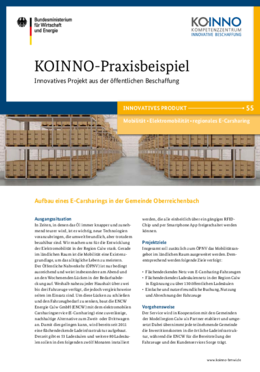 KOINNO-Praxisbeispiel Aufbau eines E-Carsharings in der Gemeinde Oberreichenbach