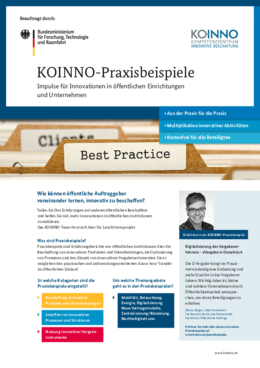 Factsheet KOINNO-Praxisbeispiele Factsheet KOINNO-Praxisbeispiele