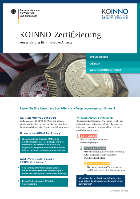 KOINNO Zertifizierung für Unternehmen