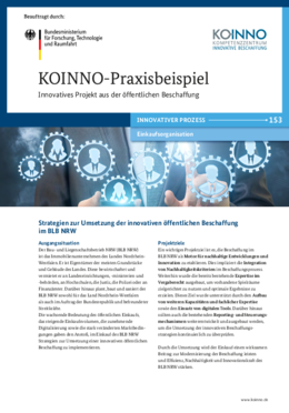 KOINNO-Praxisbeispiel: Strategien zur Umsetzung der innovativen öffentlichen Beschaffung