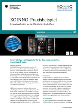 Preisträger „Ausgezeichnete Innovation“ 2024: Smart City App als Alltagshelfer für die Bürgerkommunikation in der Stadt Troisdorf
