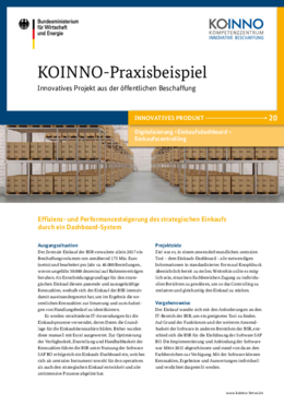 Praxisbeispiel Effizienz- und Performancesteigerung des strategischen Einkaufs durch ein Dashboard-System
