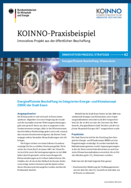 KOINNO-Praxisbeispiel Energieeffiziente Beschaffung im Integrierten Energie- und Klimakonzept