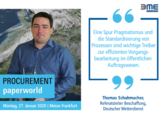 Paperworld Procurement: Schuhmacher vom Deutschen Wetterdienst über die Beschaffungsprozesse im DWD